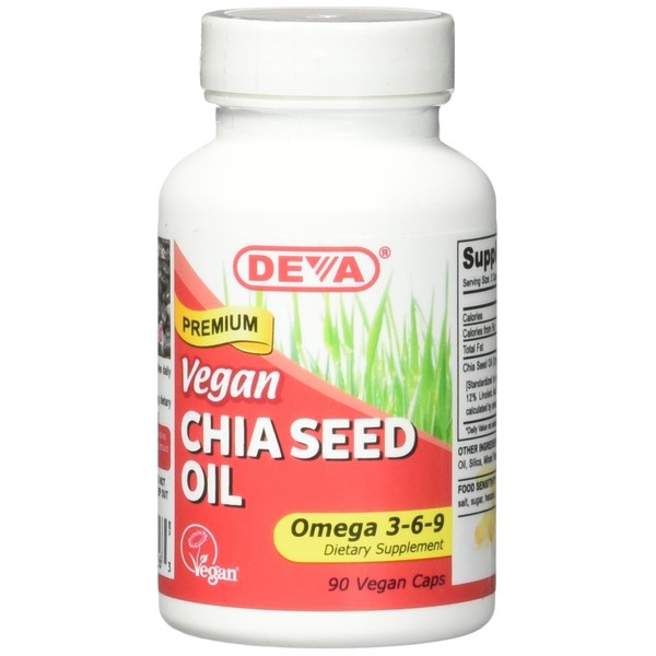 Deva Vegan Chia Seed Oil – 500 mg 90 Vcap