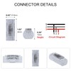 Brightfour T Tap Wire Connectors 3 Wires 12 Pack, Transparent