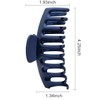 Navy Blue Frosted Claw Hair Clips, Jumbo Strong Hold Clips