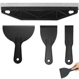 4 PCS Cutting in Tools for Painting, Paint Guard, Decorating Tools, Multi-Purpose Straight Paint Guard, Paint Trim Guard Wallpaper Scraper Paint Shield for Decorating Tools (Black)