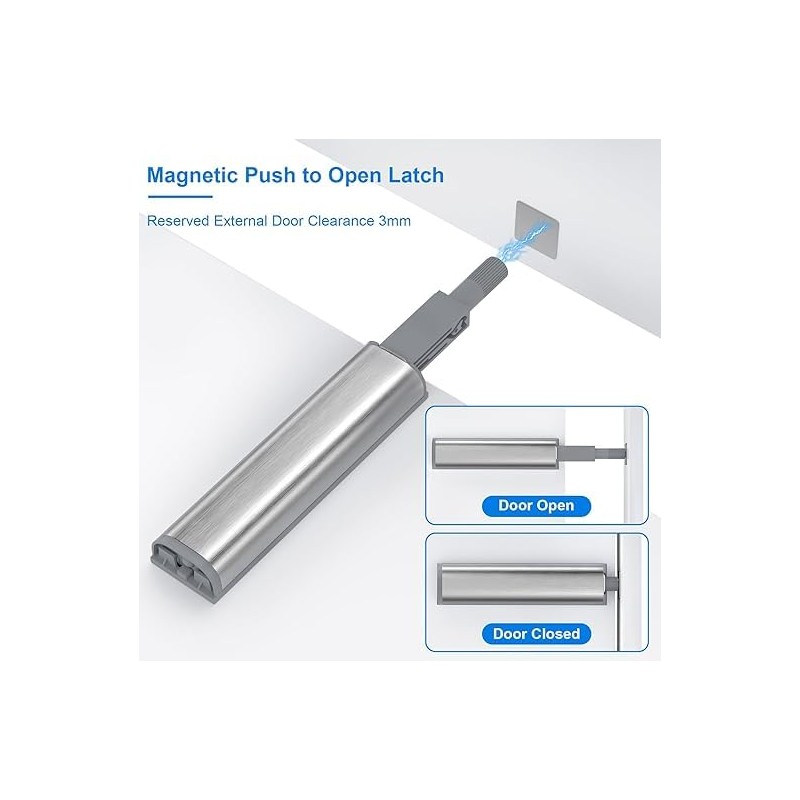 LALOCAPEYO 4 Pack Magnetic Push Latches for Cabinets Push to