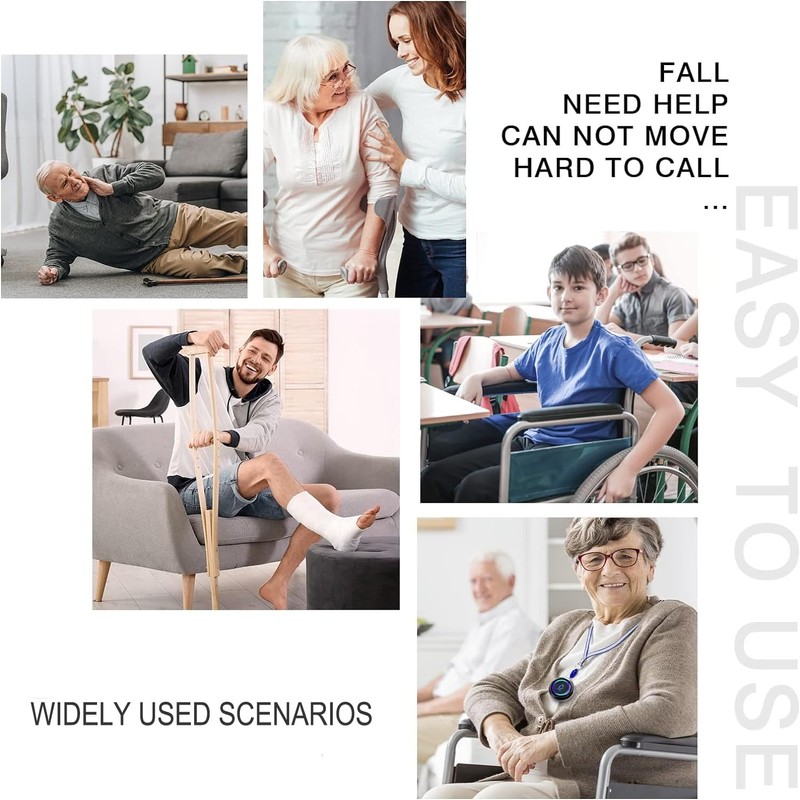 Caregiver Pager, Wireless Call Button for Seniors/Elderly at Home, 2