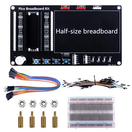 GeeekPi Basic Starter Kit for Raspberry Pi Pico/Pico W, BreadBoard Kit with Half-Size Breadboard and Jumper Wire Pack for Raspberry Pi Pico/Pico W (Raspberry Pi Pico/Pico W Not Included)