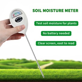 Hathdia Soil Moisture Meter, Plant Water Meter Soil Meter Moisture Sensor Hygrometer for Indoor Outdoor Plant Care,No Battery Needed(White)