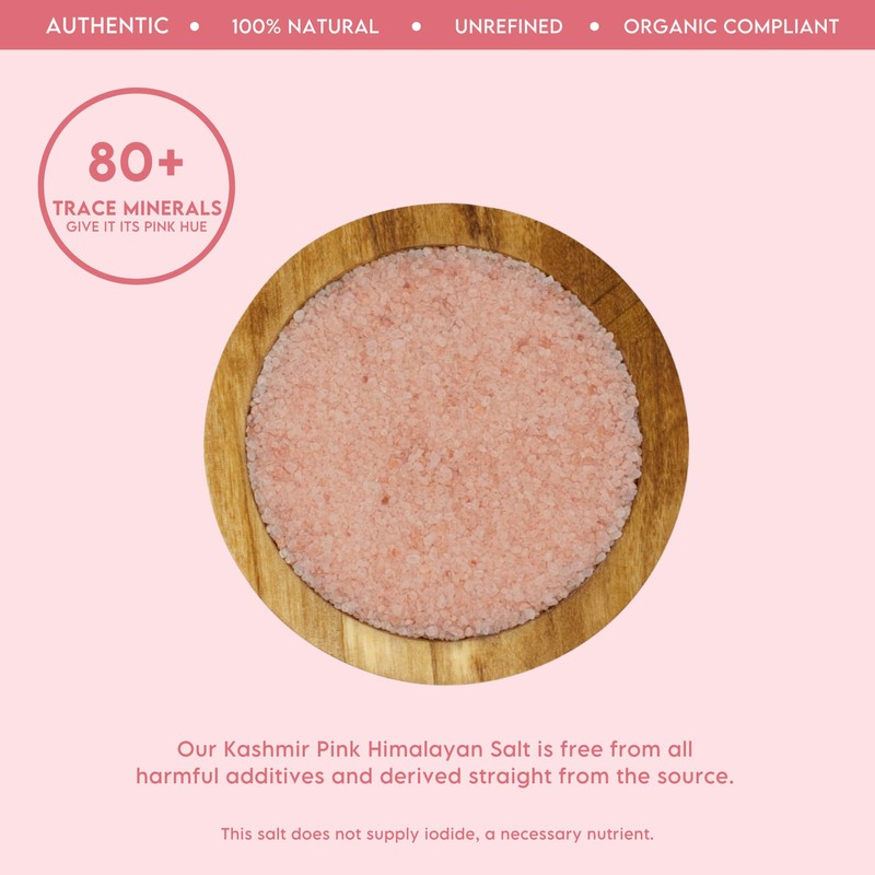 LA SALT CO Kashmir 2.5 Lbs Pink Himalayan Salt Jar,