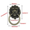 Lheng 90X51 Antique Bronze Lion Head Knobs Cabinet Handles Door