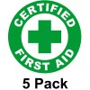 Unbranded 5x Certified First Aid Hard Hat Decals / Labels / Stickers Round Helmet CPR EMT