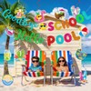 Goodbye School Hello Pool Banner Hanging Swirls for Summer Pool