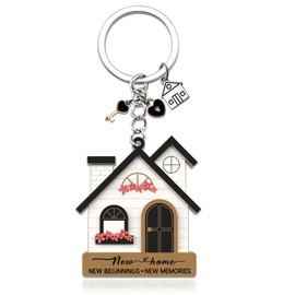 Uerifr House Warming Gifts New Home Gift Ideas Acrylic House Keychain Gifts for New Homeowners Housewarming Gift for Women Couple First Homes Apartment Owners Closing Present for Realtor