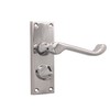 Polished Chrome Victorian Scroll Lever Latch Lock Bathroom Privacy Door