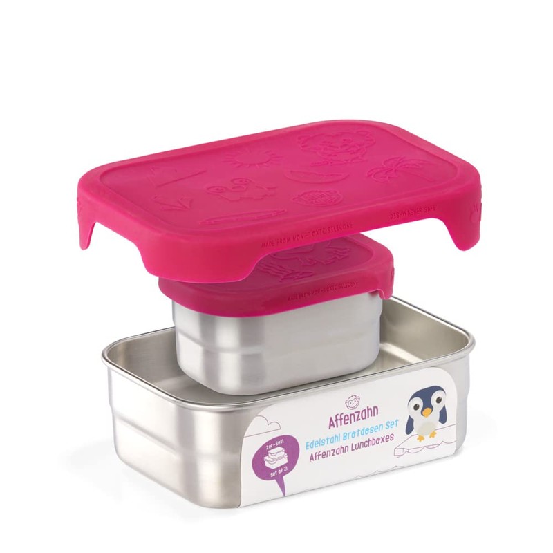 Affenzahn Stainless steel lunch box set, 16.5 cm.