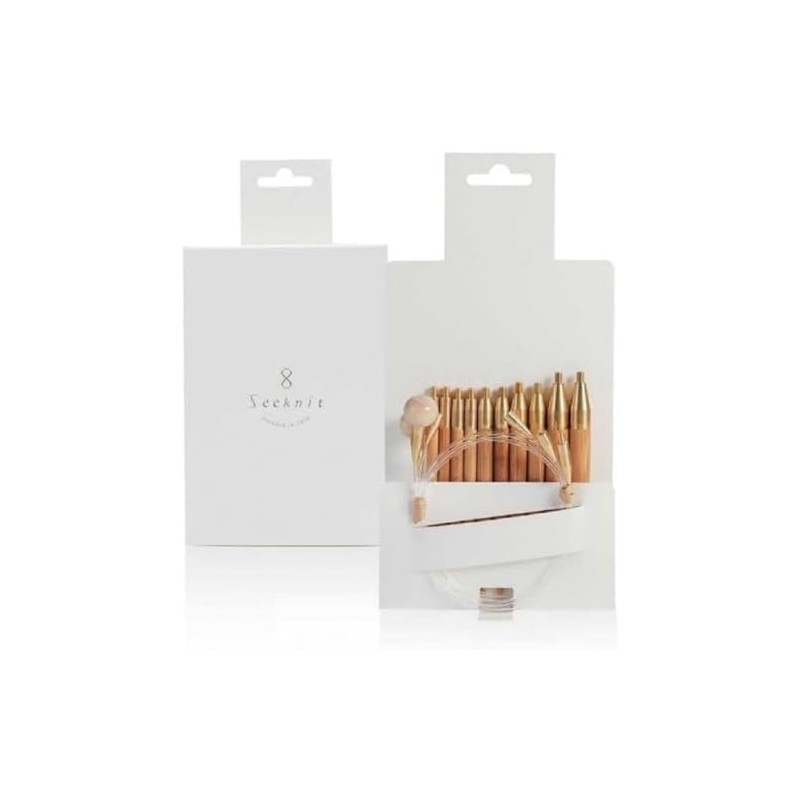 Seeknit Interchangeable Circular Needle Set, White, L