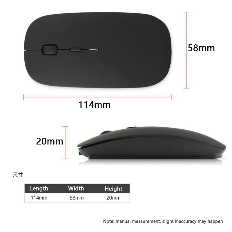 Bluetooth-Maus, Kabellose Bluetooth 5.0-Büro-Maus mit Einstellbarem DPI, Stumm-Maus für OS
