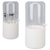 Makeup Brush Holder White with Pearl Filling Rotating 180 Degree