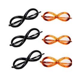 Prettyou Small Size 4.7" no slip Effortless Twist hair clips for women, pack of 6