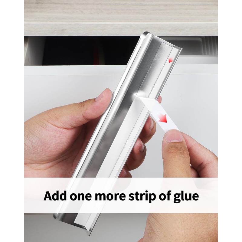 BaiNong 5 Pack 8 inch self Adhesive Cabinet pulls Silvery