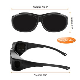 HARFINGTON Welding Safety Glasses IR Shade 7 PPE Protective Glasses Light-Proof Anti-Scratch Wrap-Around Lens Lightweight CE Certified Protective Welding Eyewear for Men Women Eye Protection