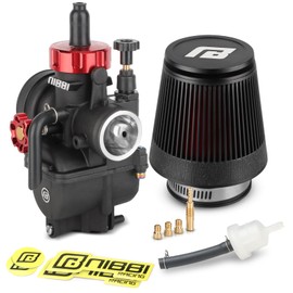 nibbi NIBBI 24mm Carburetor with CNC 48mm Air Filter kit,PE24 Carburetor fit for 150cc Pit Bike,Upgrade for SSR150cc Apollo150cc X-PRO150cc