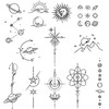 Tatuajes Temporales Impermeable Mujer Flor Duradera Loto Negro Pegatina Tatuaje
