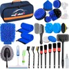 Juego de 32 cepillos para detalles de coche, kit de