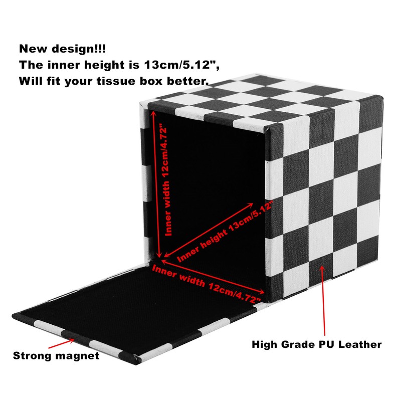 S Forever Cube Tissue Box Holders PU Leather Square Roll