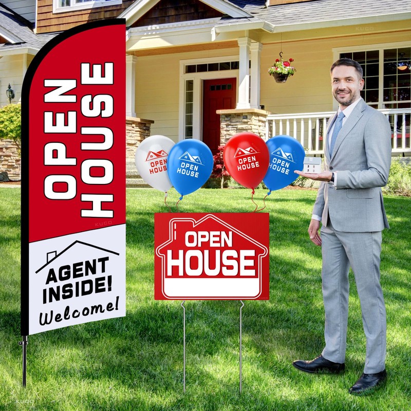 Kuco Open House Signs Kit (45 Pcs), 1 Pack Open