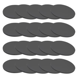 PATIKIL Rubber Solid Discs Washers, 20 Pcs 60mm OD x 3mm Thick Rubber Round Gasket Pad Bushings Spacer Washer for DIY Gasket Craft, Black