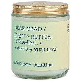 Anecdote Candles 'Dear Grad' Candle | Premium Hand Poured & Long Burning | Pomelo & Yuzu Leaf Scent | Phthalate-Free | Gifts for Graduation - 7.8 Oz
