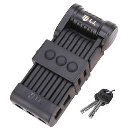 LJ LihJaw Bike Folding Lock Heavy Duty Anti Theft 8 Joints Alloy Steel Chain Lock with Storage Bracket, Portable Fold Lock, Compact Bicycle Security Lock, Deeper Tough Retractable Foldable Bike Lock