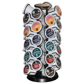 K Cups Holder,K Cup Carousel, Coffee Pods Storage Organizer Stand,Comes All in One Piece,No Assembly Required,1 Count,Black (Capacity of 40 Pods, Black)