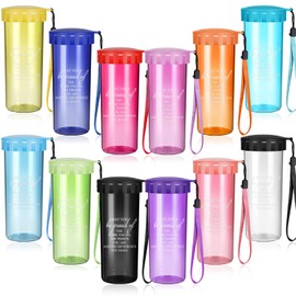 Rtteri 12 Pcs Team Appreciation Gifts Thank You Cups 15oz Water Bottles Bulk Camp Gifts for Students Women Men Volunteer Staff Coworker(Multicolor,Proud)