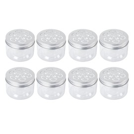 Klmnop 8 120ml 4oz Scent Beads Container, Solid Perfume Air Freshener Diffuser with Hollow Screw Lid, Empty Scent Beads Storage Containers for Aromatherapy(Clear)