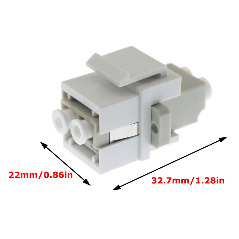 Lind Kitchen Snap-On LC UPC Duplex Fiber Optic Keystone Coupler