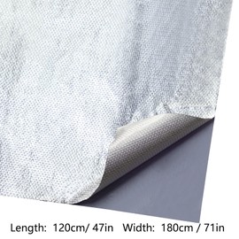 BBTO Heat Reflective Sheet Adhesive Backed Aluminized Fiberglass Heat Shield Tape Protection Barrier Heat Shield Resistant Material for Hose and Auto Use Heat Insulation Sheet(Silver, 48 x 71 Inch)