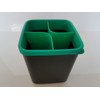 Tupperware Neo 4 Compartment Divided Storage Kitchen Tidy Pot Black