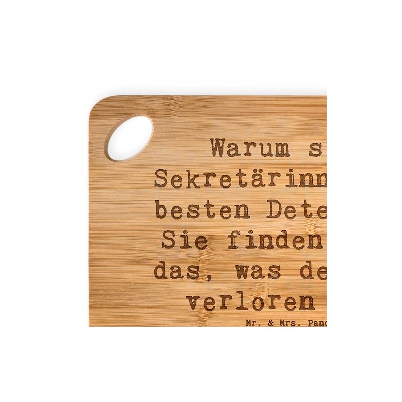 Mr. & Mrs. Panda Bambus - Schneidebrett Spruch Warum sind