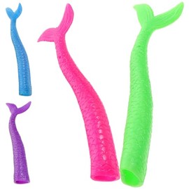 HONMEET 4 Pcs Mermaid Finger Puppets Soft Mermaid Tail Toddlers Fun Educational Puppets for Kids Ideal for Playtime and Storytelling Activities