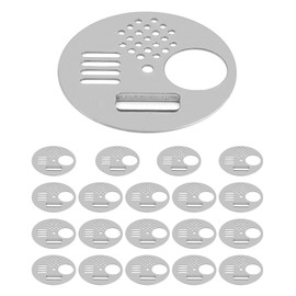 QWORK 20 pcs Stainless Steel Beehive Entrance Gates, Round Bee Nest Door Vents, Beekeeping Tools, 6.8cm/2.7Inch Bee Hive Disc Disks