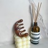 Wooden Massage Comb with Wide Tooth，Scalp Massager Round Tooth Comb，Natural