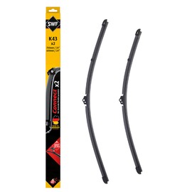 SWF Connect Wipers - K43 - Kit Made in Germany Flat Bar Wipers for Optimal Wiping Performance 700 mm/600 mm - Front - Set of 2