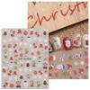 JMEOWIO 3D Nagelsticker Weihnachten Schneeflocke süß Nail Art Sticker Selbstklebend