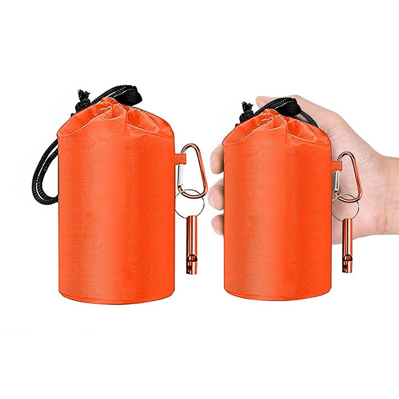 2 Pack Emergency Survival Sleeping Bag PE Aluminized Film Camping