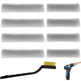 8 Stk Metall Kupfer Rohrreiniger, Rohrreiniger-Bürsten-Set, Kupferrohr-Reinigungsset, Bohrer-Ersatzbürstenblätter, für elektrische Bohrerreinigung, mit Vollmetall-Bohrerrohrreinigungsbürste