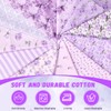 Wadukud 12PCS 56x46cm Polyester Fabric Bundles, Floral Pre-Cut Quilting Cotton