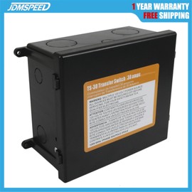 JDMSPEED For Inverter TS-30 30 Amp Automatic Transfer Switch Black