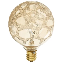 Bulbrite 144026 40G16-MAR-E12 Crystal Collection 40-Watt Incandescent G16 Globe - Marble Finish - Candelabra Base