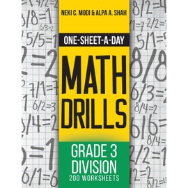 One-Sheet-A-Day Math Drills: Grade 3 Division - 200 Worksheets (Book 8 of 24)