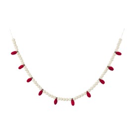 Mud Pie Christmas Light Bulb Garland, Red