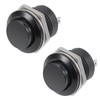 2pc Black Momentary Push Button Switches – 12v 5A Push