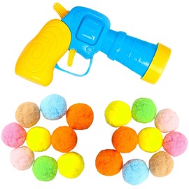 BLOOPIC Cat Toy, Cat Toy, Cat Ball, Cat Toy, Ball, Cat Pompom Ball, Ball Launcher Included, Mixed Colors, Lack of Exercise, Cat Toy (20 Pieces (1 x Launcher))